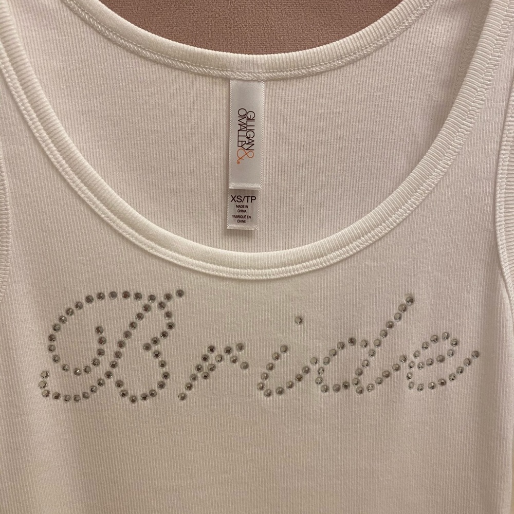 Bride Rhinestone Tank Top